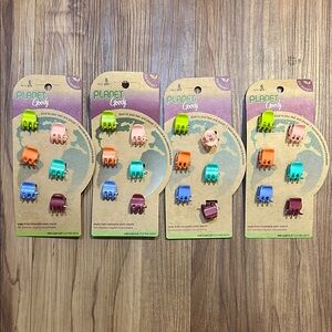 4pk Goody Planet Hair Clips Set - Mini Claw Clips - Recycled from plant starch.